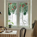 Axyaa Pine Tree & Pinecone Window Clings, Static Xmas Decor for Glass Displays