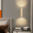 Axyaa Vintage LED Wall Sconce Yellow Travertine Wabi Sabi Bedside Lamps