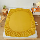 Axyaa Cotton Fitted Bed Sheet in Solid Color for Single Double King Queen Bed