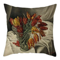 Axyaa Natural Flower Bird Linen Cushion Cover ��� Decorative Pillow Cases
