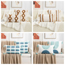 Axyaa Bohemian Tufted Tassel Pillowcase Set