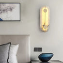 Axyaa Marble Wall Lamp Bedroom Living Room Copper Alabaster Lighting