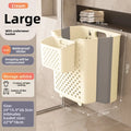 Axyaa Foldable Laundry Basket: Large Capacity Wall Mount Storage Bag for Clothes, Toys & Organizers