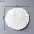 Axyaa 9.5" Ceramic Dinner Plate - Restaurant Quality Steak & Dessert Plate