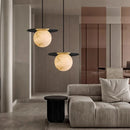 Axyaa Nordic Marble Ball Pendant Light LED Fixture for Modern Home Decor
