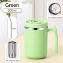 Axyaa Stainless Steel Insulated Travel Coffee Mug with Handle, Lid, Infuser