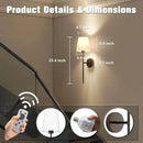 Axyaa Retro Industrial Cordless Wall Sconces for Bedroom Living Room Bar Lighting