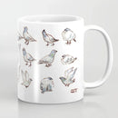 Axyaa Pigeon Collection Mug - 11oz Ceramic Birds Lover Gift for Girl Friends