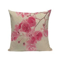 Pink Tulip Linen Cushion Cover - Axyaa 45x45cm Pillowcase