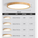 Axyaa Nordic Wooden Ceiling Lamp 23/30/40/50CM LED Lighting Fixtures for Home Décor