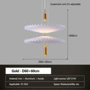 Axyaa Modern Pleated Chandelier for Restaurant & Bar Counters