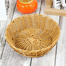 Axyaa Rattan Serving Baskets: Bread Fruit Vegetables Cake Dim Sum Tray Styles
