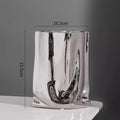 Axyaa Morandi Pleated Vase: Nordic Light Luxury Ceramic Decoration for Living Room, Dining Table
