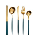 Axyaa Stainless Steel Cutlery Set - Coffee Spoon Dinnerware Fork Knife Kitchen Flatware