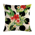 Axyaa Palm Leaf Green Seat Cover with Beautiful Flower Design for Sofa Decor