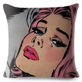 Axyaa Pop Art Crying Girl Cushion Cover 45x45cm
