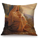 Jesus Christ Portrait Axyaa Cushion Cover: Home Decor Oil Painting Car Art Pillow Cover