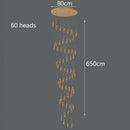 Axyaa Crystal Chandelier: Modern Luxury Stair & Living Room Lighting