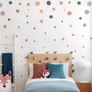 Axyaa Boho Polka Dots Kids Wall Stickers Removable Nursery Decals Bedroom Decor
