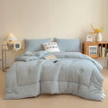 Axyaa Fluffy Warm Duvet Insert: Thick Autumn Winter Comforter Quilt for Bed