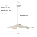 Axyaa Nordic Fabric LED Ceiling Light Bedroom Chandelier, White Minimalist Home Decor Lamp