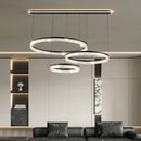 Axyaa Stainless Steel LED Chandelier | Nordic Home Decor Pendant Lamp for Dining Room