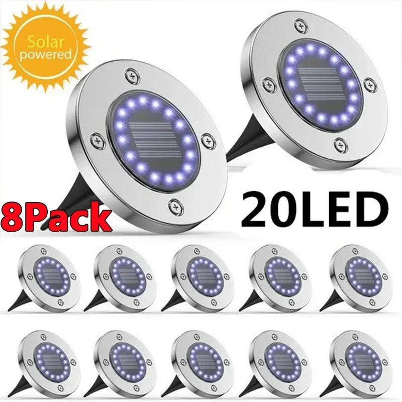Axyaa Solar Disk Light - Outdoor Garden Spotlight Underground Deck Lamp
