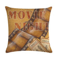 Axyaa Rock Guitar Pattern Throw Pillow Cover: Cotton Linen Cushion for Home Sofa