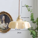 Axyaa Yellow Glass LED Pendant Lights for Indoor Lighting, Nordic Hanging Lamp