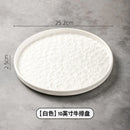 Axyaa Round Ceramic Steak Plate, Black Luxury Western Food Exquisite Tableware
