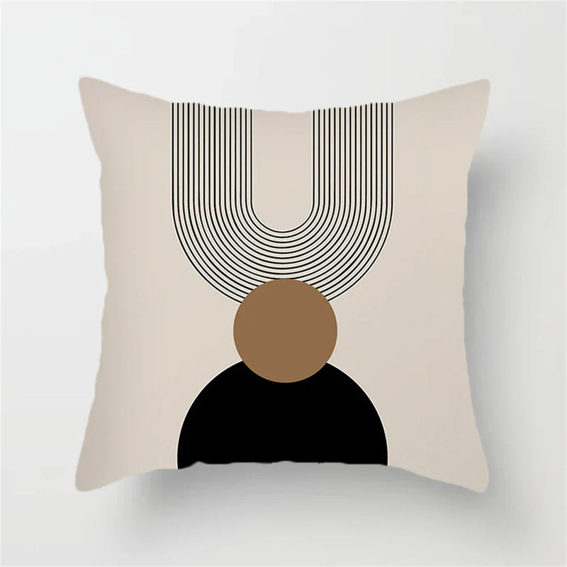 Axyaa Geometric Pattern Blue & White Cushion Cover for Home, Car, Sofa & Living Room