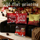 Let It Snow Pillow Covers by Axyaa for Sofa, Bedroom, Car - Rectangular Cushion