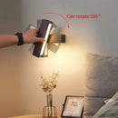 Axyaa Nordic Bedroom Wall Lamp, 350° Rotation, Indoor Decor, Living Room Lighting