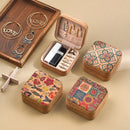 Axyaa Leather Jewelry Storage Box with Functional Divisions