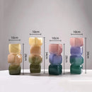 Axyaa Gradient Color Glass Vase Flower Pot Hydroponics Terrarium Home Decoration