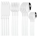 Axyaa Rose Gold Cutlery Set - 16-Piece Stainless Steel Dinnerware Flatware
