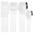 Axyaa Rose Gold Cutlery Set - 16-Piece Stainless Steel Dinnerware Flatware
