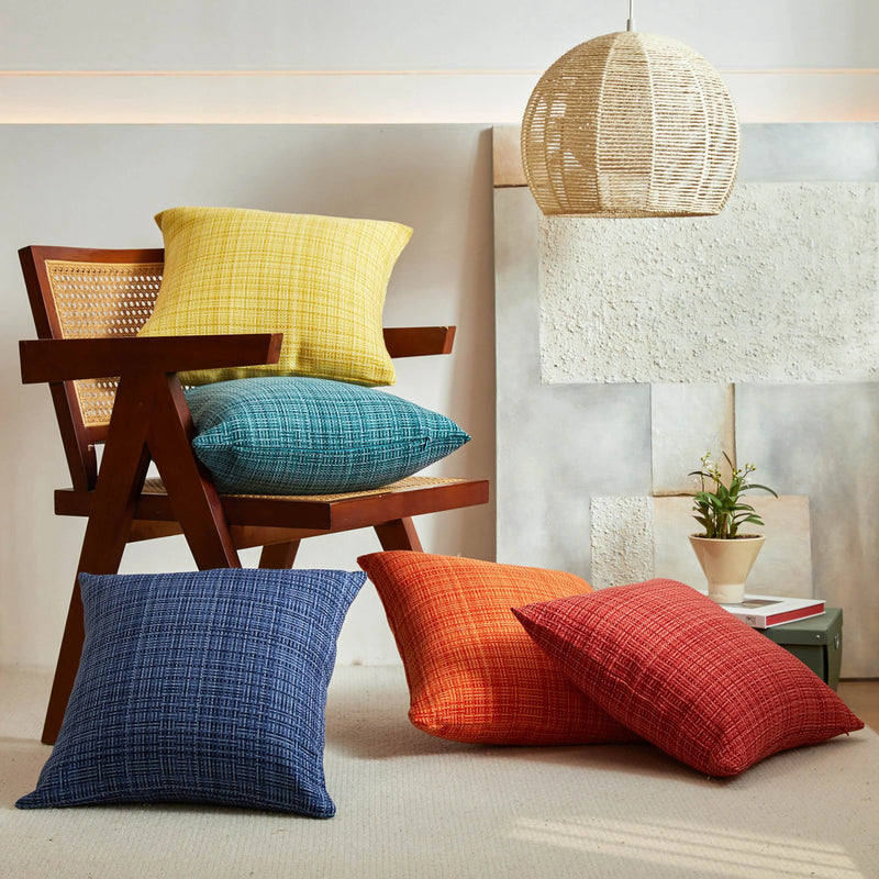 Waterproof Linen Cushion Covers 45x45 - Axyaa Throw Pillow for Sofa/Chair & Office, Sleeping/Home Décor