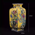 Axyaa Antique Enamel Square Bottle - Jingdezhen Handicraft Home Decor