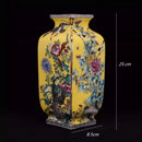 Axyaa Antique Enamel Square Bottle - Jingdezhen Handicraft Home Decor