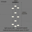 Axyaa Oval Ball Chandelier: Nordic Minimalist High-rise Staircase Lighting