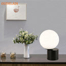 Axyaa Glass Ball Brass Table Lamp for Living Room Bedroom Study Bedside
