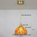 Axyaa Crystal Pendant Light: Luxury LED Copper Ceiling Lamp for Home Decor & Lighting