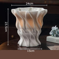 Axyaa Ceramic Vase Plant Pot Floral Vases Room Decor Aesthetic Ornaments