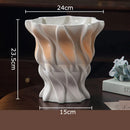 Axyaa Ceramic Vase Plant Pot Floral Vases Room Decor Aesthetic Ornaments