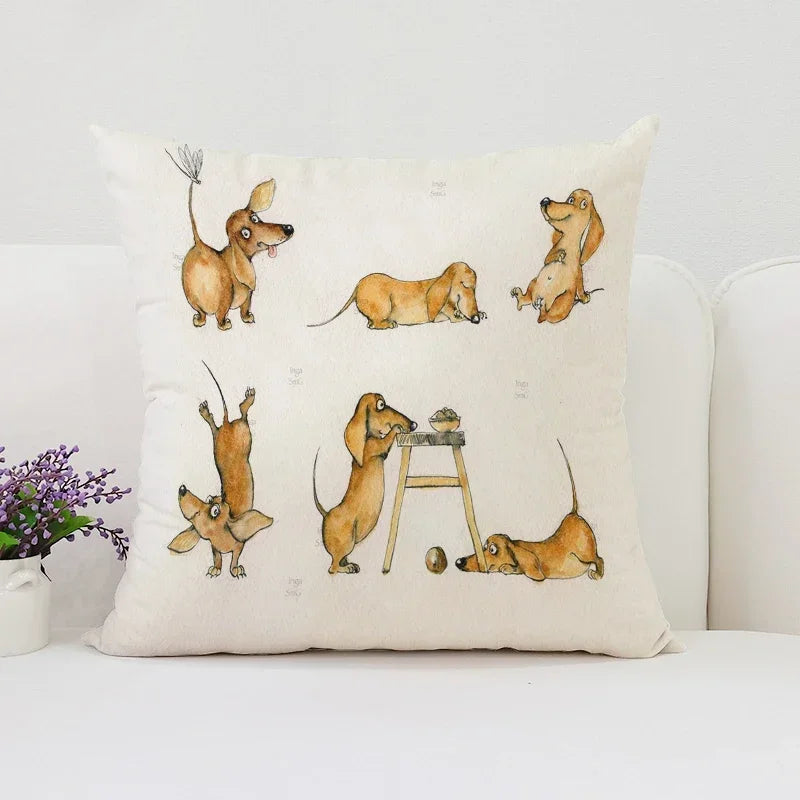 Pablo Picasso Wiener Dog Pillowcase for Modern Home Decor by Axyaa