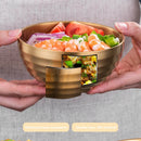 Axyaa Double Layer Rice Bowl for Kids and Adults - Stainless Steel Soup Fruit Bowl