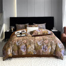 Axyaa 800TC Egyptian Cotton Bedding Set, Vintage Oil Print Style, Luxury Sheets
