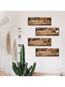Axyaa This Is Us Together Bless Home Family Rustic Wooden Farmhouse Wall Decor