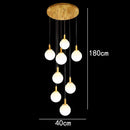 Axyaa Crystal Chandelier Stair Pendant Lamp Living Room Lights